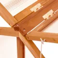 Holz Gewächshaus Braun 114x80x50 cm Tannenholz mit Klappdeckel für Pflanzenhaus, Gemüseanbau, Tomatenhaus, Frühbeet, wetterfest und winterfest für Garten, Balkon, Terrasse - Thumbnail 4