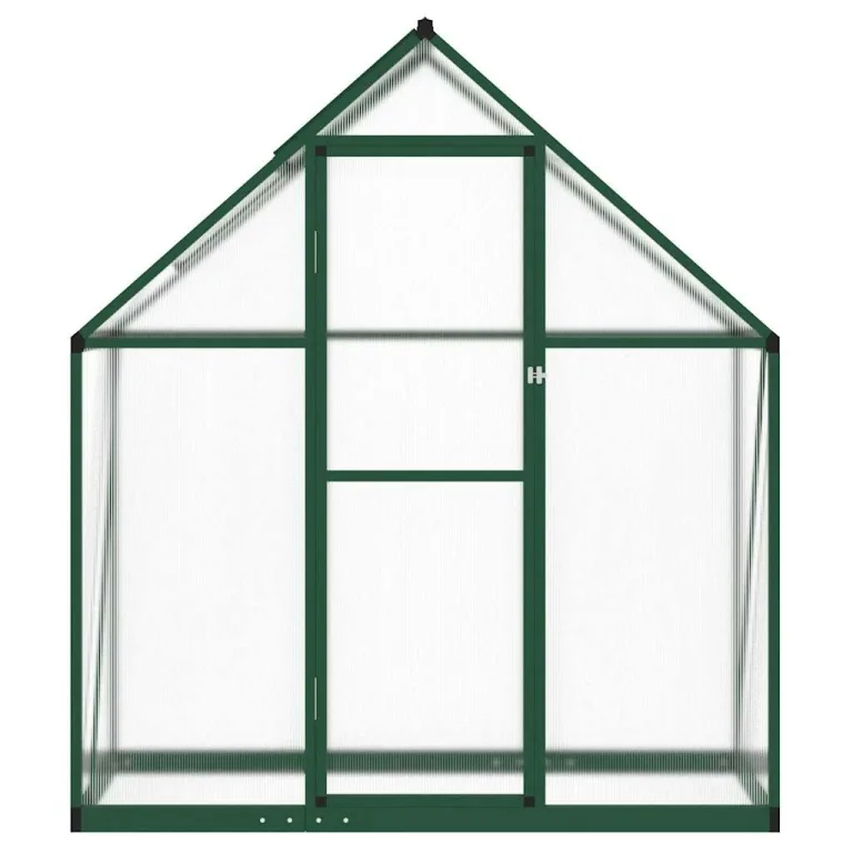 Gewächshaus mit Fundamentrahmen aus Aluminium 169x58x195 cm grün, UV-beständiges Pflanzenhaus mit Polycarbonat Platten, Wetterfestes Treibhaus für Garten, Balkon, Terrasse – Bild 2