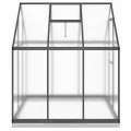 Gewächshaus mit Fundamentrahmen aus Aluminium Anthrazit 169x169x202 cm, wetterfestes Tomatenhaus mit UV-beständigen Polycarbonatplatten, ideal für Garten - Thumbnail 3