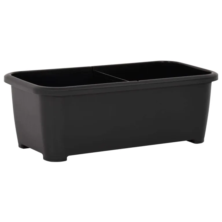 PP Hochbeet 52 Liter, 77x38,7x82 cm, Frühbeet aus Polypropylen mit transparentem Deckel und Griff, UV- und frostbeständig, ideal für Blumen und Pflanzen auf Balkon und Terrasse – Bild 5