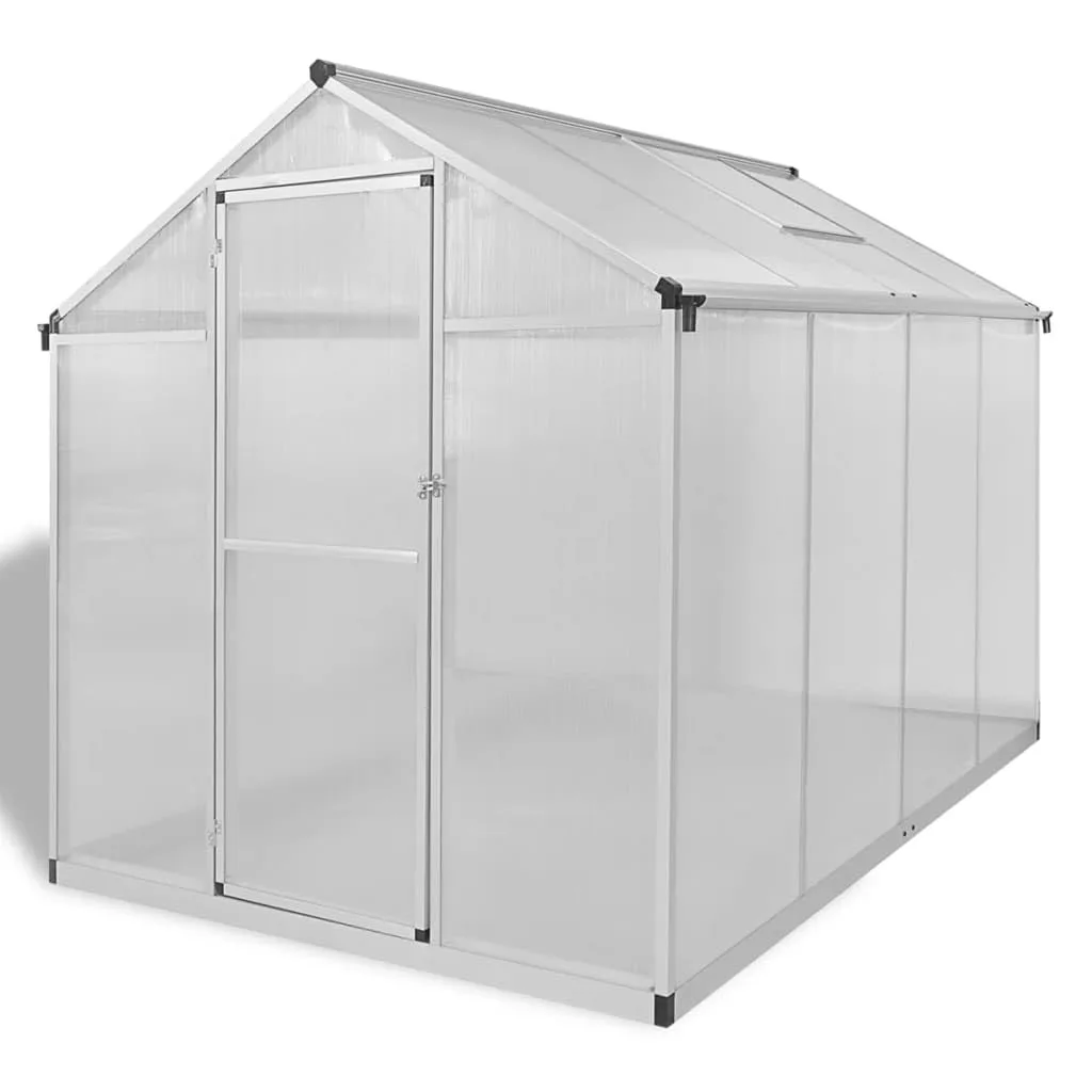 Solivagant Gewächshaus mit Fundament Verstärkt Aluminium 4,6 m², Gartenpflege,Gewächshäuser, 34.2 kg-41317