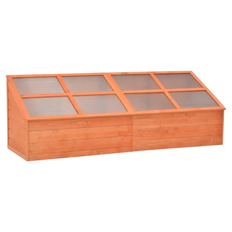 Frühbeet Holz Pflanzenhaus 100x50x34 cm mit PC-Platte, wasserfestes Treibhaus für Gemüseanbau, Tomatenhaus und Pflanzenschutz auf Balkon, Terrasse, Outdoor im Garten – Bild 10