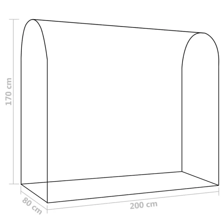 Gewächshaus mit Reißverschluss-Tür, pulverbeschichteter Stahlrahmen, 200 x 80 x 170 cm, Folienzelt für Pflanzenhaus und Gemüseanbau, Frühbeet für Balkon, Terrasse, Outdoor – Bild 9