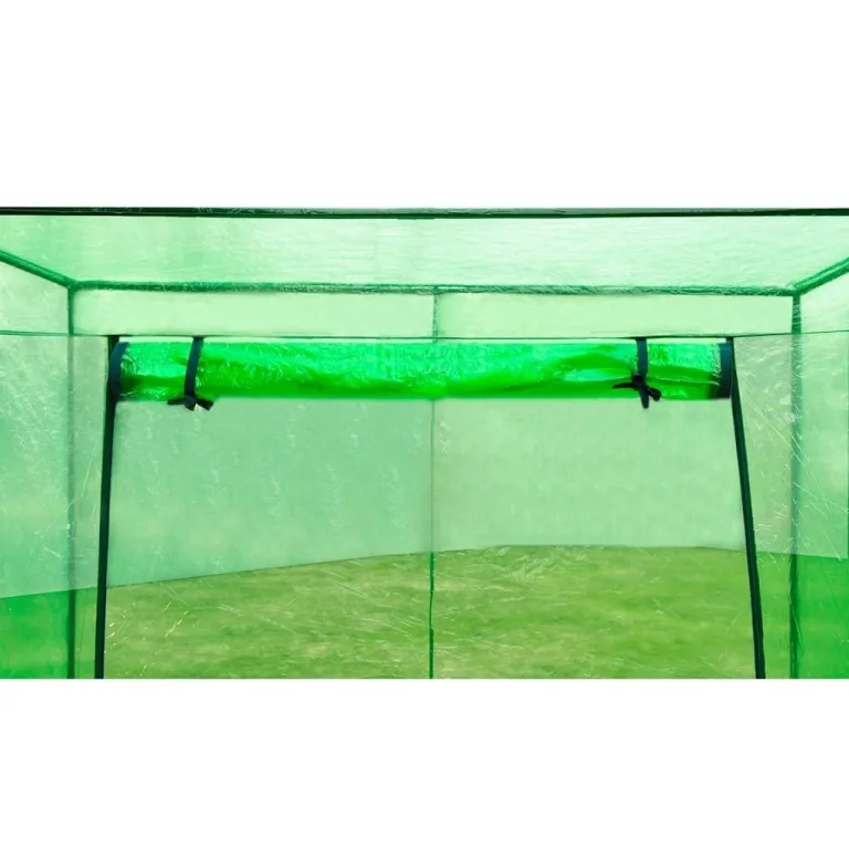 Gewächshaus Stahlrahmen PVC mit reißfester grüner Abdeckung 170x80x200 cm, freistehendes Treibhaus für Pflanzenhaus, Frühbeet und Tomatenhaus, ideal für Garten, Balkon, Terrasse – Bild 3