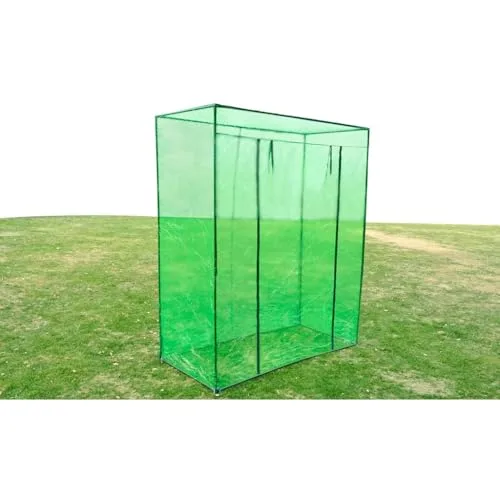 Gewächshaus Stahlrahmen PVC mit reißfester grüner Abdeckung 170x80x200 cm, freistehendes Treibhaus für Pflanzenhaus, Frühbeet und Tomatenhaus, ideal für Garten, Balkon, Terrasse – Bild 4
