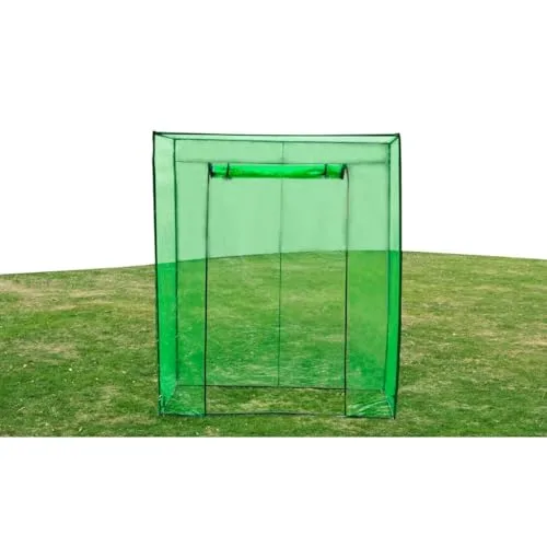 Gewächshaus Stahlrahmen PVC mit reißfester grüner Abdeckung 170x80x200 cm, freistehendes Treibhaus für Pflanzenhaus, Frühbeet und Tomatenhaus, ideal für Garten, Balkon, Terrasse – Bild 5