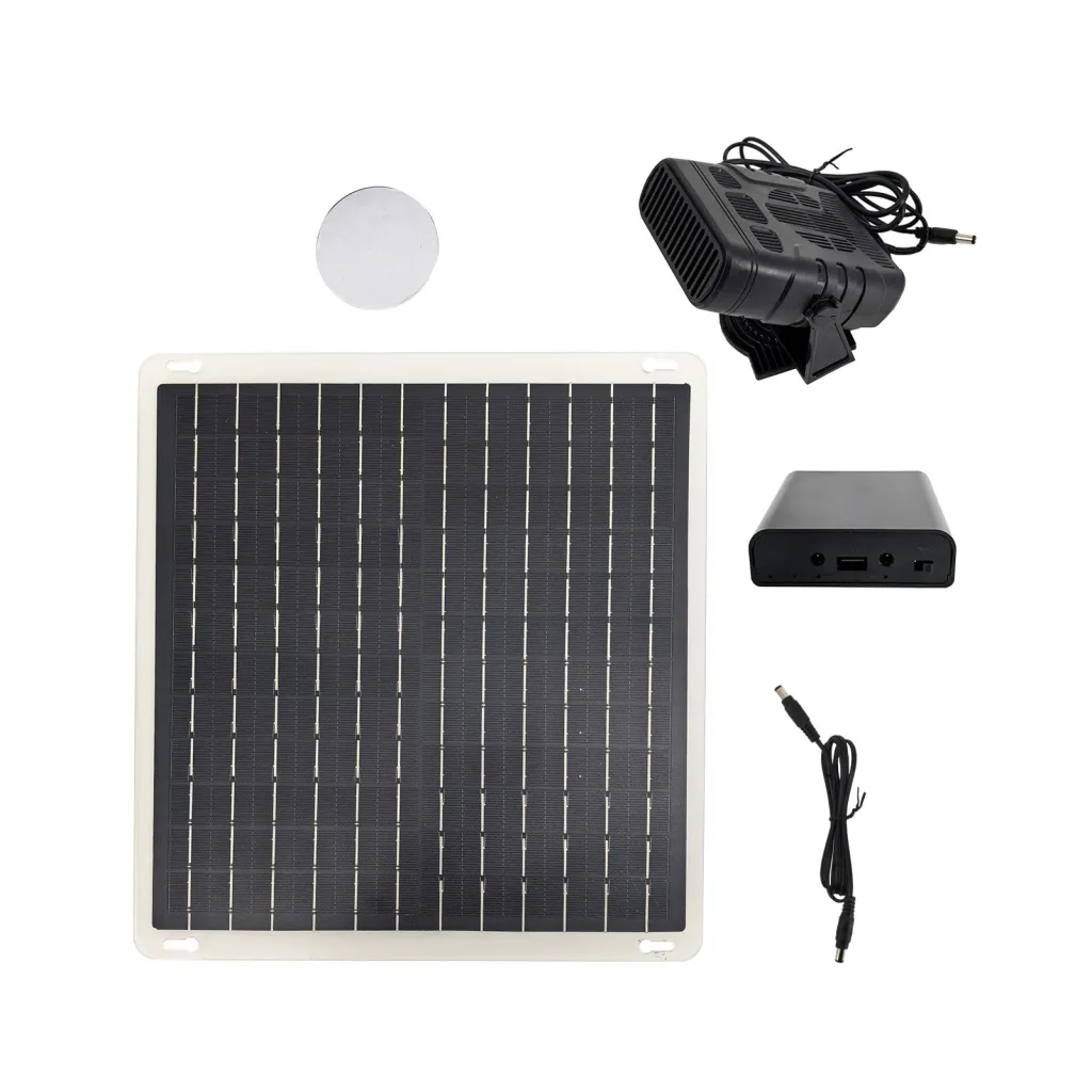 Cuifati Tragbare Solarpanel-Heizung mit Wiederaufladbarer Batterie, Effiziente Energieumwandlung für Autoheizung, Enteisung, Haustierhaus, Gewächshaus, Hühnerstall, Automobil