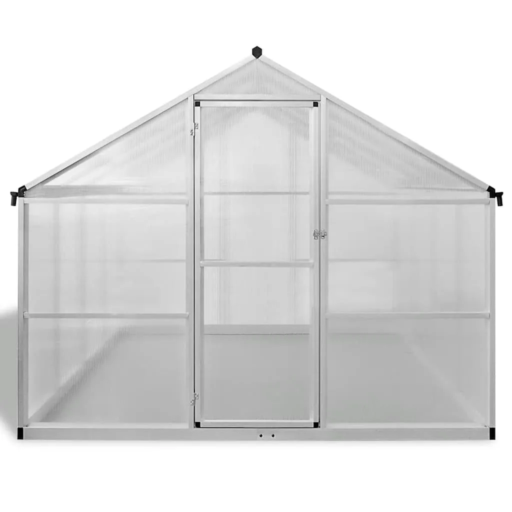 Gewächshaus Aluminium 481x250x195 cm, 12 m² Grundfläche, UV-beständig Thermisch isoliert, doppelwandige Polycarbonat-Platten, stabiles Aluminium-Gewächshaus mit Dachfenster - Bild 1