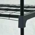 3-stufiges Mini-Gewächshaus 69x49x125 cm mit Stahlrohrrahmen, Polyethylen-Außenhülle und Rolltür mit Reißverschluss für einfachen Zugang und Belüftung, ideal für Topfpflanzen - Thumbnail 7
