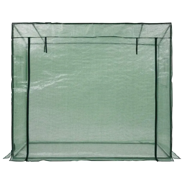 Begehbares Gewächshaus 200 x 80 x 173 cm, Treibhaus mit pulverbeschichtetem Rahmen, UV-geschützter Folie, Rolltür, Fenster, Lüftung, für Tomatenhaus, Frühbeet, Garten und Balkon – Bild 3