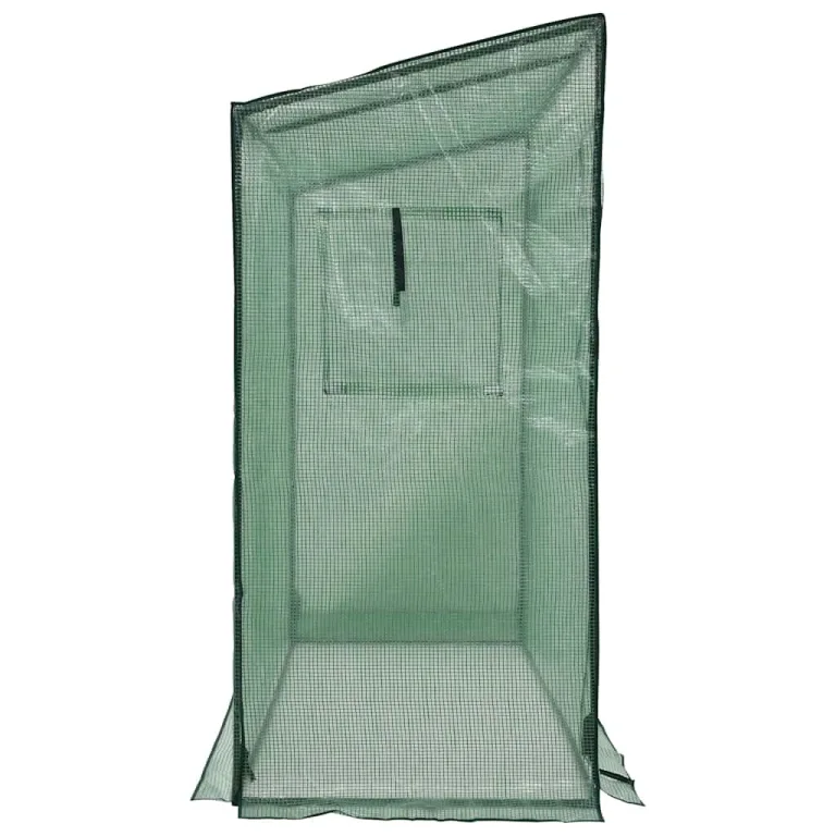 Begehbares Gewächshaus 200 x 80 x 173 cm, Treibhaus mit pulverbeschichtetem Rahmen, UV-geschützter Folie, Rolltür, Fenster, Lüftung, für Tomatenhaus, Frühbeet, Garten und Balkon – Bild 4