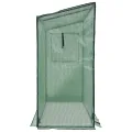 Begehbares Gewächshaus 200 x 80 x 173 cm, Treibhaus mit pulverbeschichtetem Rahmen, UV-geschützter Folie, Rolltür, Fenster, Lüftung, für Tomatenhaus, Frühbeet, Garten und Balkon - Thumbnail 4
