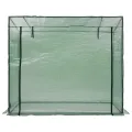 Begehbares Gewächshaus 200 x 80 x 173 cm, Treibhaus mit pulverbeschichtetem Rahmen, UV-geschützter Folie, Rolltür, Fenster, Lüftung, für Tomatenhaus, Frühbeet, Garten und Balkon - Thumbnail 10