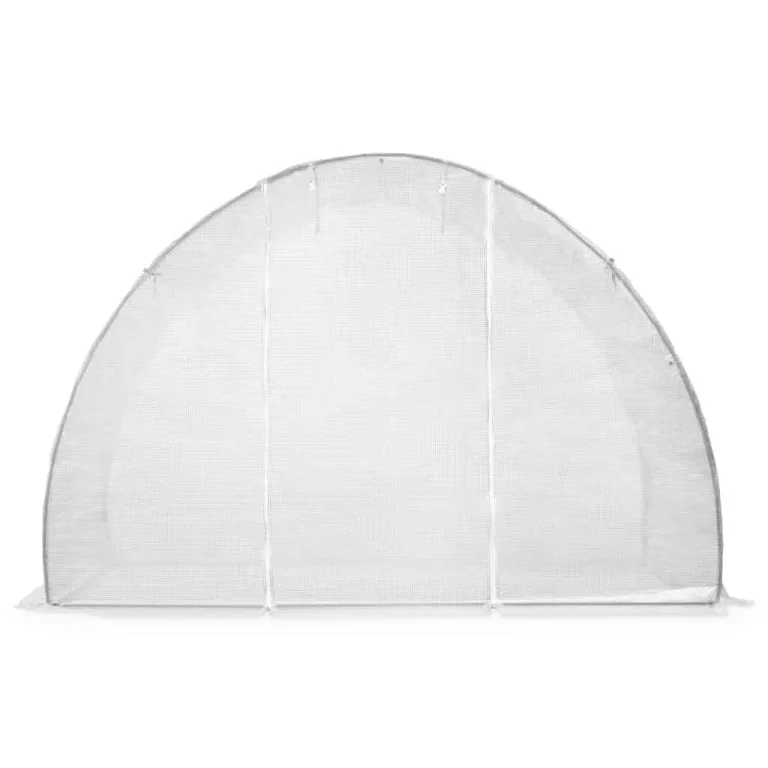 Gewächshaus Treibhaus Folientunnel Tomatenhaus Pflanzhaus aus 170 g/m² PE Netzgewebe, 300 x 150 x 200 cm, mit 2 Fenstern und Tür, Frühbeet für Anzucht, Frostschutz im Garten – Bild 5