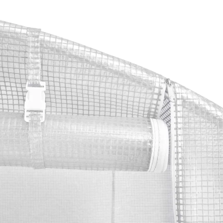Gewächshaus Treibhaus Folientunnel Tomatenhaus Pflanzhaus aus 170 g/m² PE Netzgewebe, 300 x 150 x 200 cm, mit 2 Fenstern und Tür, Frühbeet für Anzucht, Frostschutz im Garten – Bild 7
