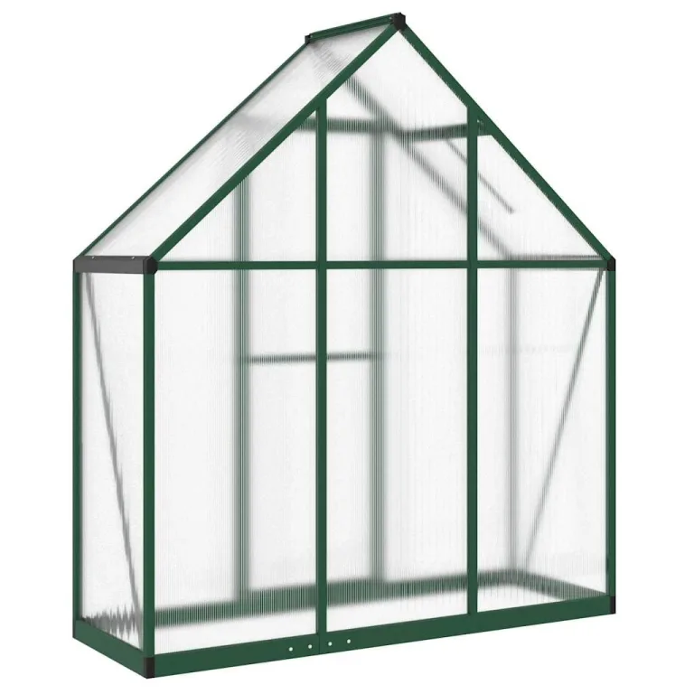 Gewächshaus mit Fundamentrahmen aus Aluminium und Polycarbonat, 169 x 58 x 195 cm, UV-beständig, mit Lüftungsfenster, Regenrinnen, für Tomatenhaus und Anzucht im Garten – Bild 4