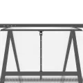 Gewächshaus 224 x 169 x 195 cm – stabiles Alu-Gewächshaus mit 6 cm Fundamentrahmen und einstellbarem Lüftungsfenster, anthrazit/transparent, für privaten Gartenbau - Thumbnail 9