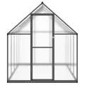 Gewächshaus mit Fundamentrahmen, Anthrazit, 224 x 169 x 195 cm, Aluminium und 4 mm Polycarbonat, UV-beständig, mit Dachrinnen und 5-fach Lüftungsfenster für Garten, Gemüse, Kräuter - Thumbnail 2