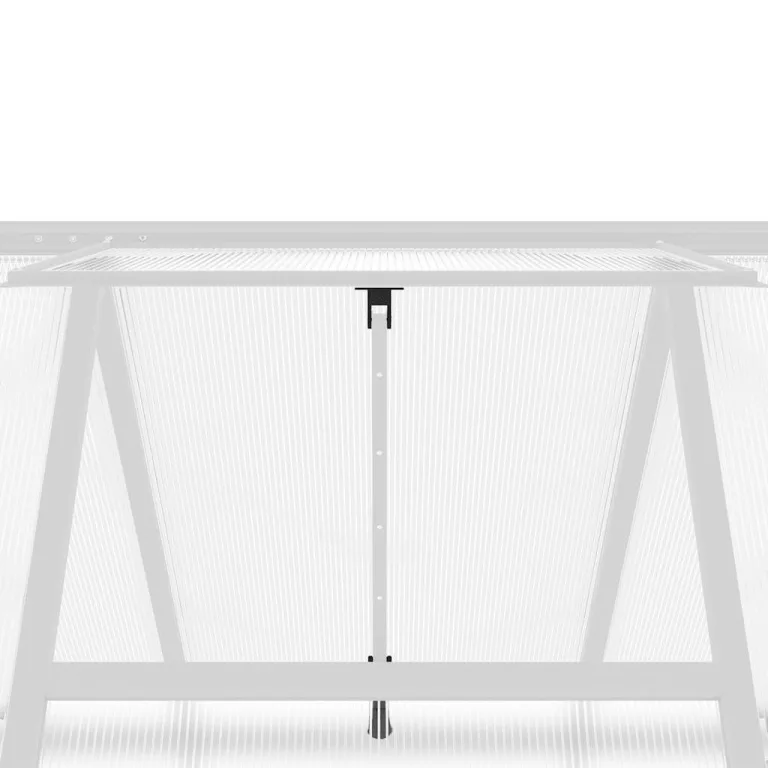 Gewächshaus mit Fundamentrahmen, Aluminium und Polycarbonat, 169 x 169 x 202 cm, 2,86 m², UV-beständig, mit Lüftungsfenster, Regenrinnen, Frostschutz für Garten und Balkon – Bild 7