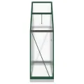 Gewächshaus mit Fundamentrahmen Grün, Aluminium und Polycarbonat, 169 x 58 x 202 cm, 0,98 m2, UV-beständig, für Tomatenhaus, Anzucht, Frostschutz, Lüftung, Garten, Balkon und Terrasse - Thumbnail 3