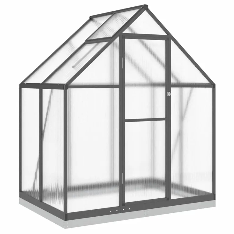 Gewächshaus Alu 169x114x202 cm – witterungsbeständig, mit verzinktem Stahl-Fundamentrahmen und 5-Fach verstellbarem Lüftungsfenster, für Gartenanfänger – Bild 1