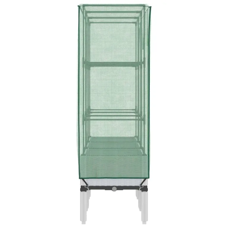 Hochbeet mit Gewächshaus-Aufsatz in Rattan-Optik, 120 x 40 x 140 cm, PP und Eisen, Frühbeet für Garten, Balkon, Terrasse, Indoor und Outdoor, für Kräuter Gemüse Blumen – Bild 4