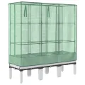 Hochbeet mit Gewächshaus-Aufsatz in Rattan-Optik, 120 x 40 x 140 cm, PP und Eisen, Frühbeet für Garten, Balkon, Terrasse, Indoor und Outdoor, für Kräuter Gemüse Blumen - Thumbnail 5