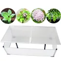 Mangloder Frühbeet ohne Boden mit 2 Deckeln aus Polycarbonat, Aluminiumrahmen, 110 x 41 x 55 cm, UV-beständig, wetterfest, für Anzucht, Gewächshaus, Tomatenhaus, Balkon und Terrasse - Thumbnail 5