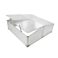 Mangloder Frühbeet ohne Boden mit 2 Deckeln aus Polycarbonat, Aluminiumrahmen, 110 x 41 x 55 cm, UV-beständig, wetterfest, für Anzucht, Gewächshaus, Tomatenhaus, Balkon und Terrasse - Thumbnail 6