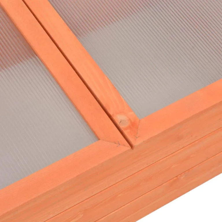 Mangloder Frühbeet aus Holz mit PC-Platten, 100 x 50 x 34 cm, offene Unterseite, wasserfest und stabil für Gewächshaus, Treibhaus, Aufzucht, Outdoor, Garten, Balkon und Terrasse – Bild 6